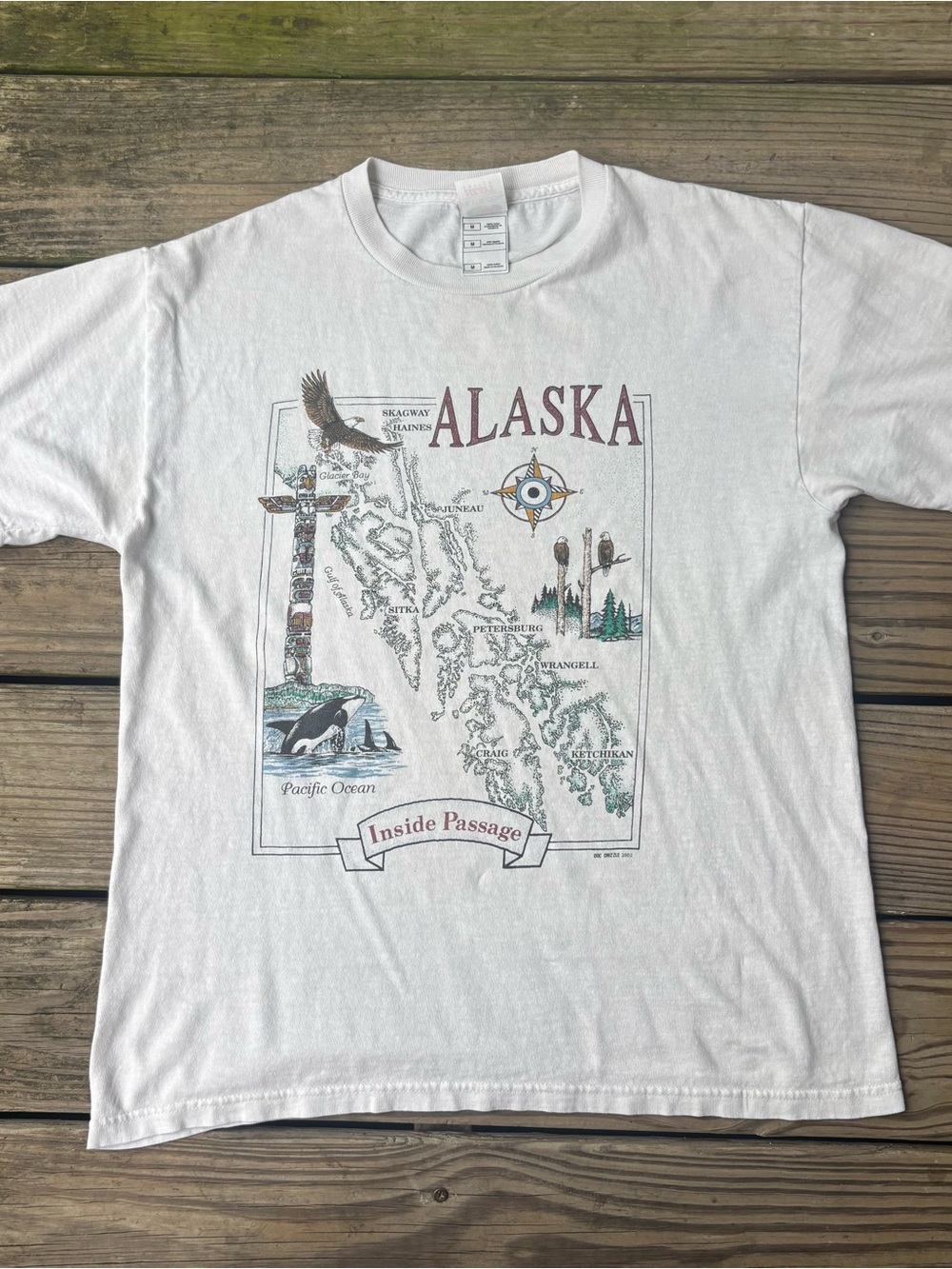 VTG Alaska Map T-Shirt